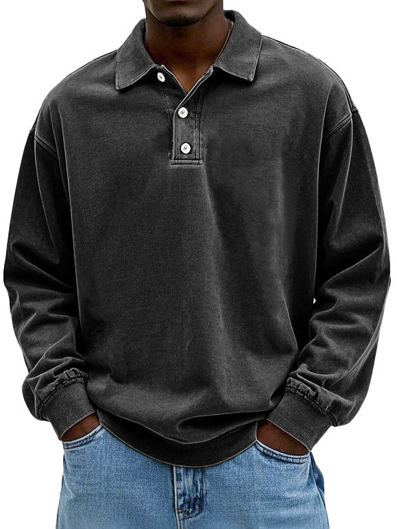 Marden | Relaxed Long Sleeve Polo Shirt