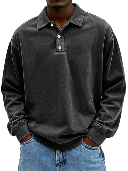 Marden | Relaxed Long Sleeve Polo Shirt