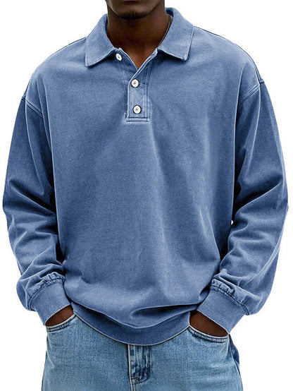 Marden | Relaxed Long Sleeve Polo Shirt