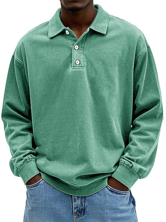 Marden | Relaxed Long Sleeve Polo Shirt
