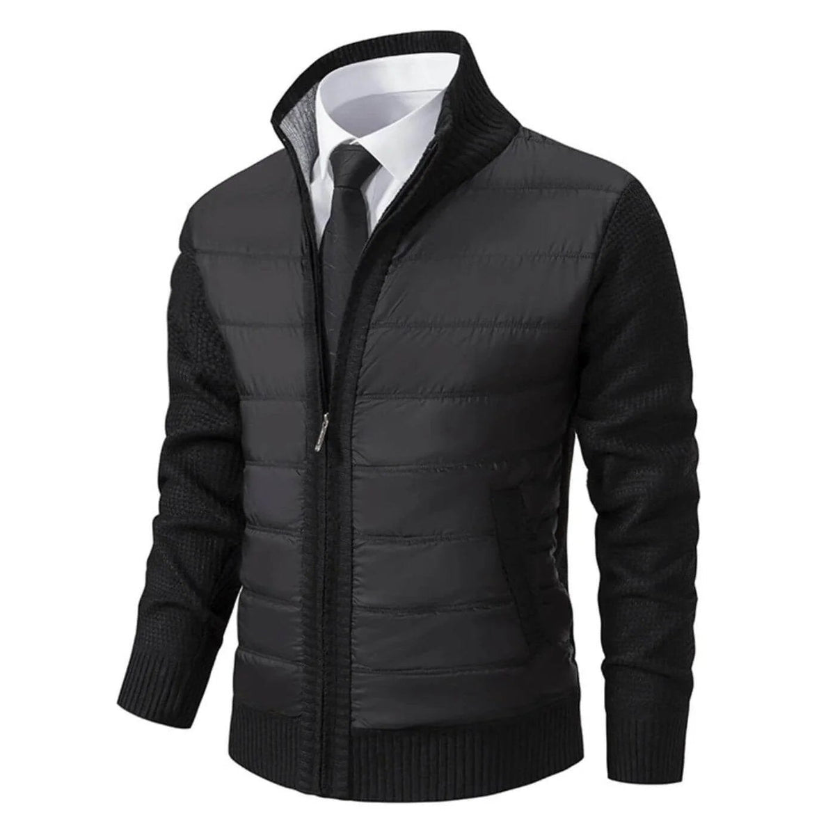 Hamish | Smart Quilted Zip Front Jacket