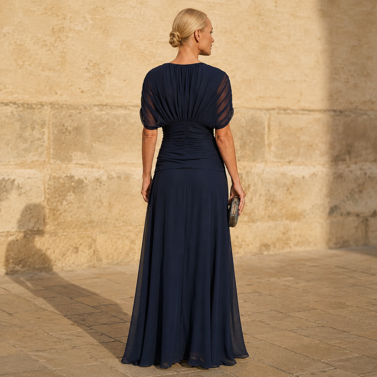 Lioraine | Flowing Ruched Evening Dress