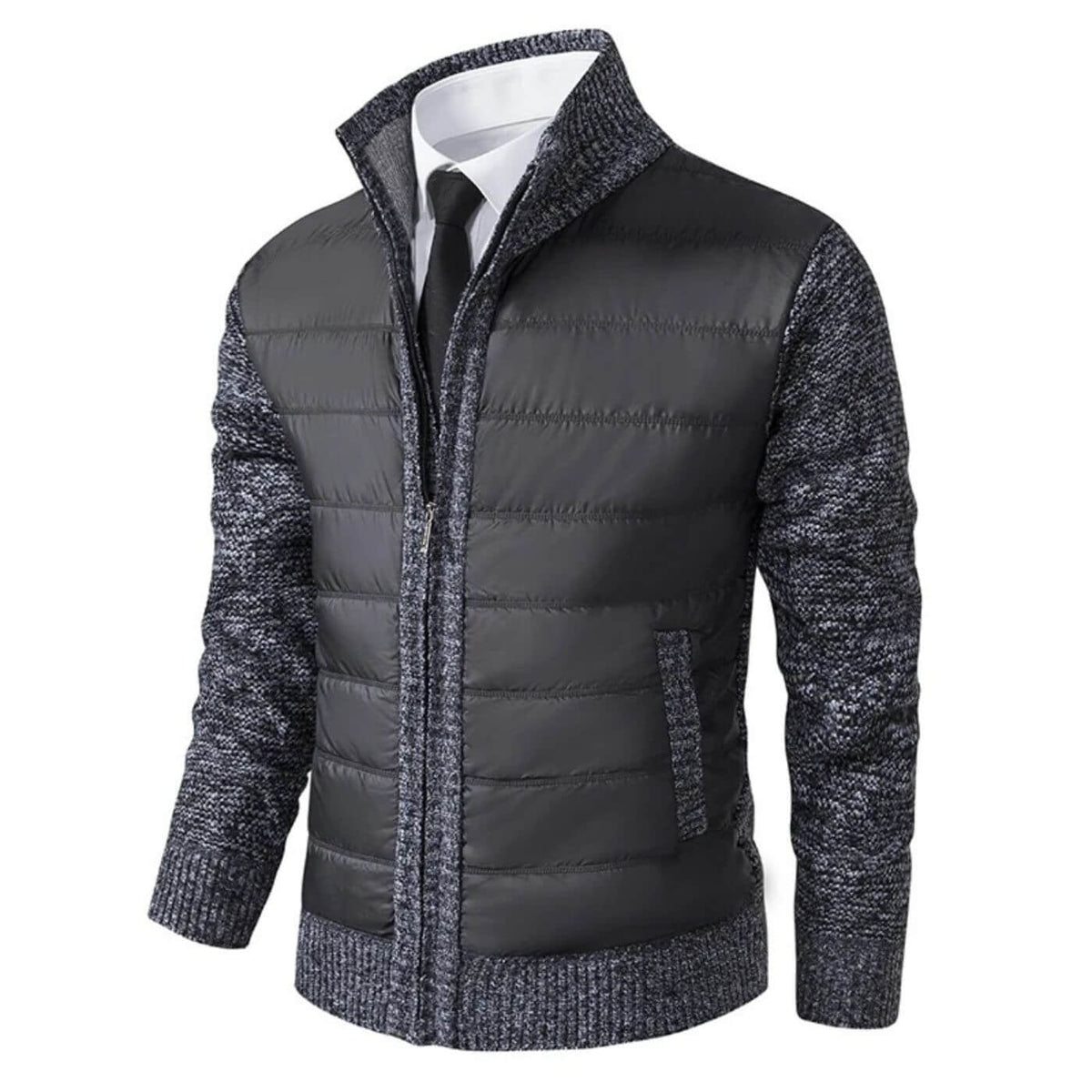 Hamish | Smart Quilted Zip Front Jacket