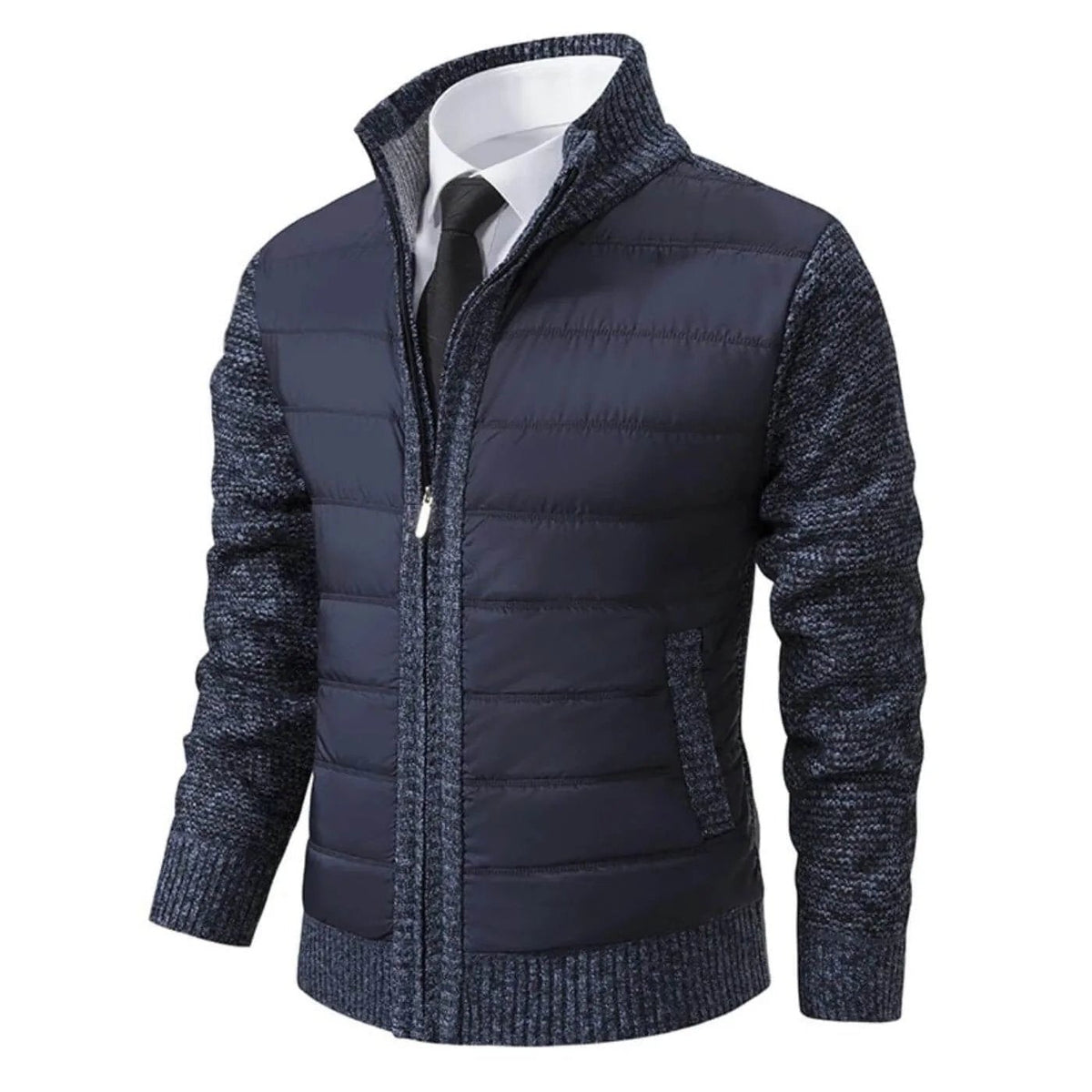 Hamish | Smart Quilted Zip Front Jacket