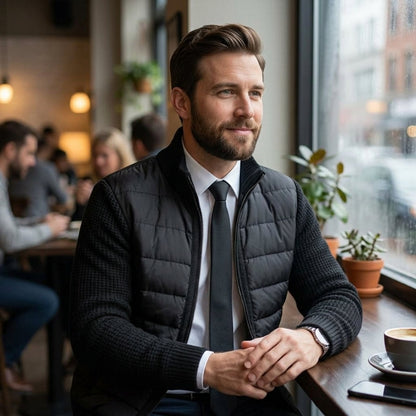 Hamish | Smart Quilted Zip Front Jacket