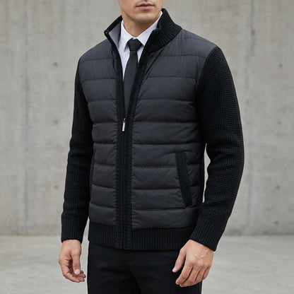 Hamish | Smart Quilted Zip Front Jacket