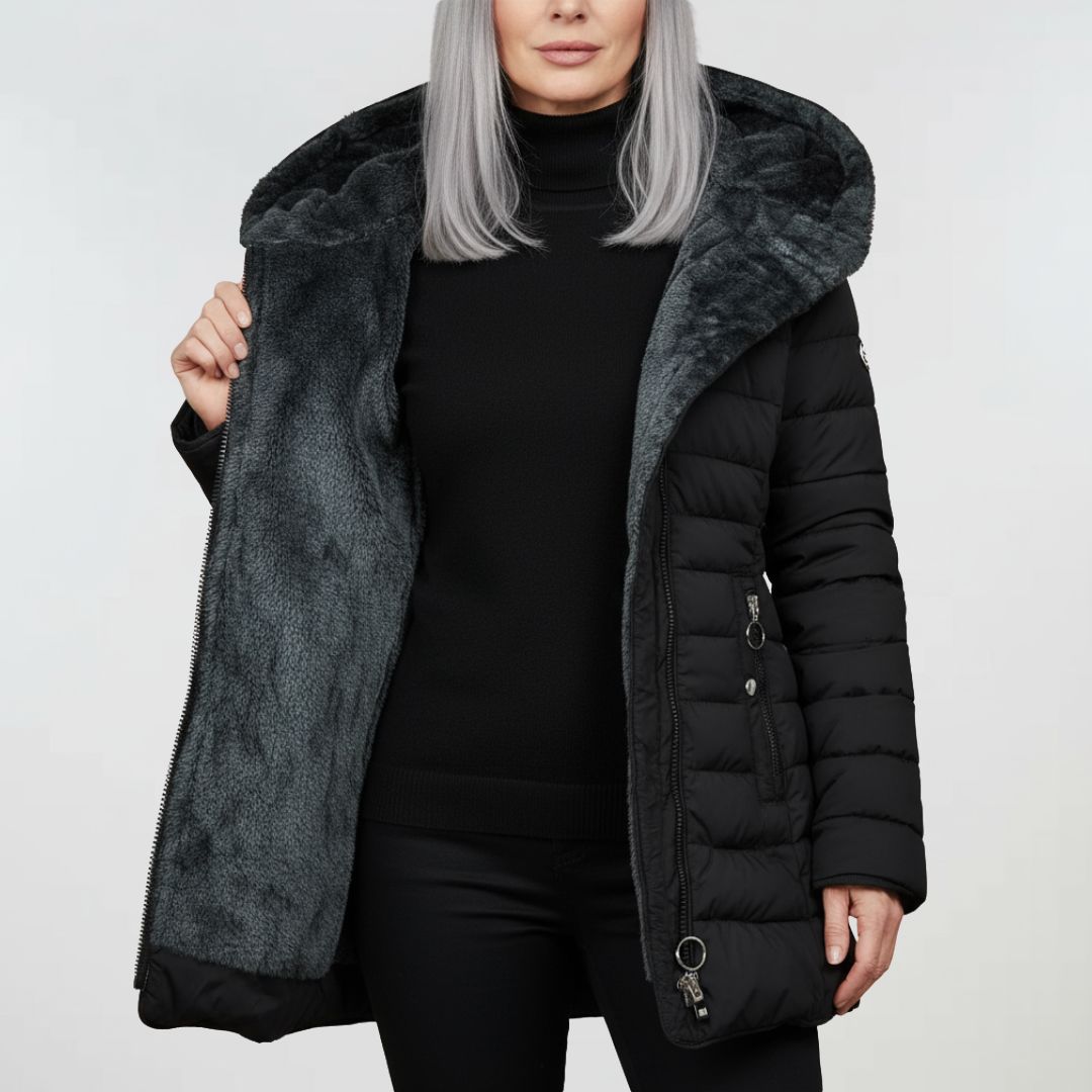 Keely | Plush Lined Hooded Puffer Coat