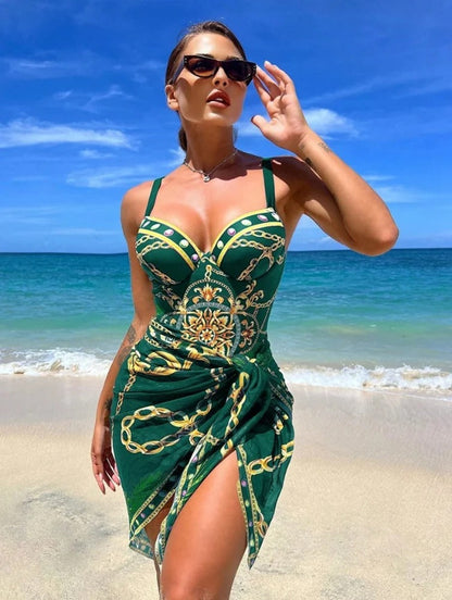 Sorella | Printed Swimwear And Cover Up Set