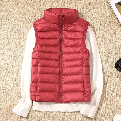 Farrah | Classic Padded Stand Collar Vest