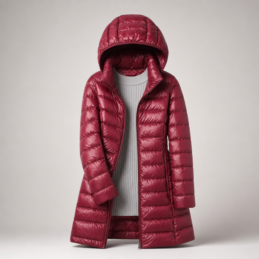 Jorielle | Lightweight Hooded Long Puffer Coat
