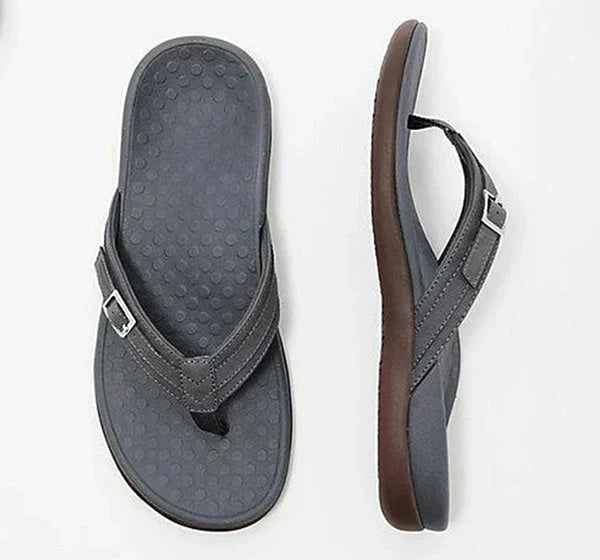Syllwyn | Buckle Strap Toe Post Cushioned Flat Flip Flops