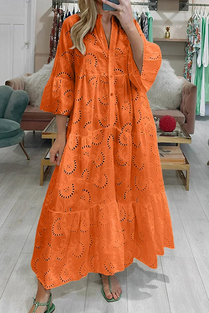 Bianca | Boho Broderie Anglaise Dress