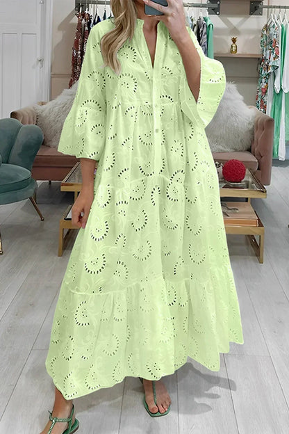 Bianca | Boho Broderie Anglaise Dress