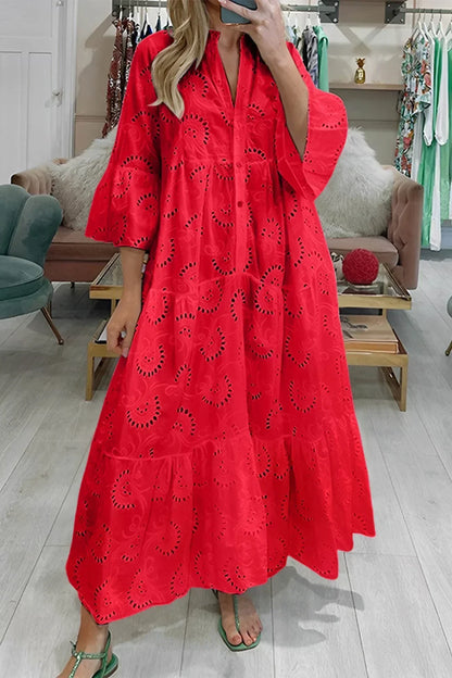 Bianca | Boho Broderie Anglaise Dress