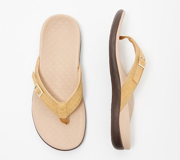 Syllwyn | Buckle Strap Toe Post Cushioned Flat Flip Flops