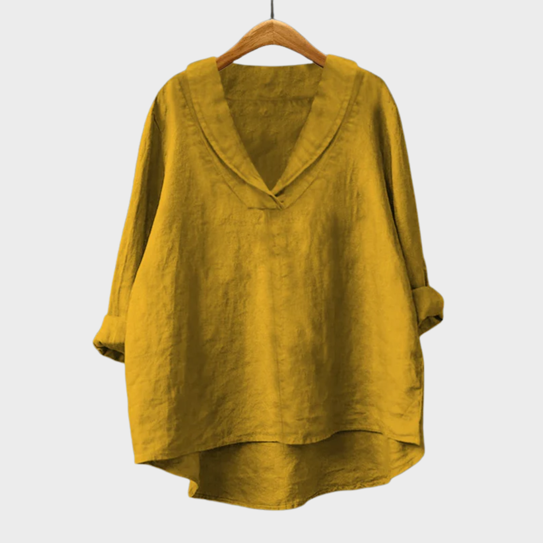 Sienna | Oversized V Neck Blouse
