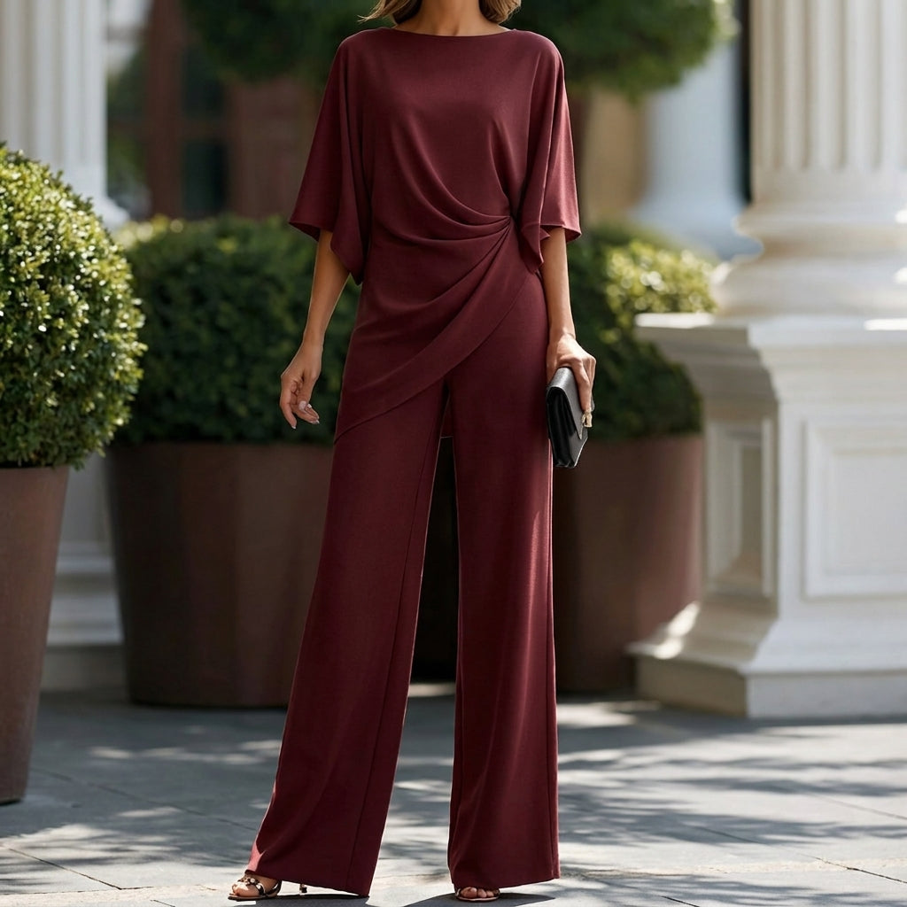 Valeska | Batwing Sleeve Two Piece Pantsuit