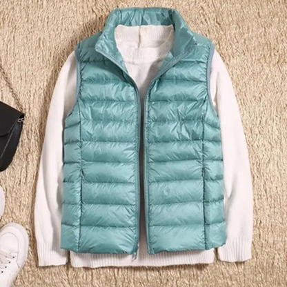 Farrah | Classic Padded Stand Collar Vest