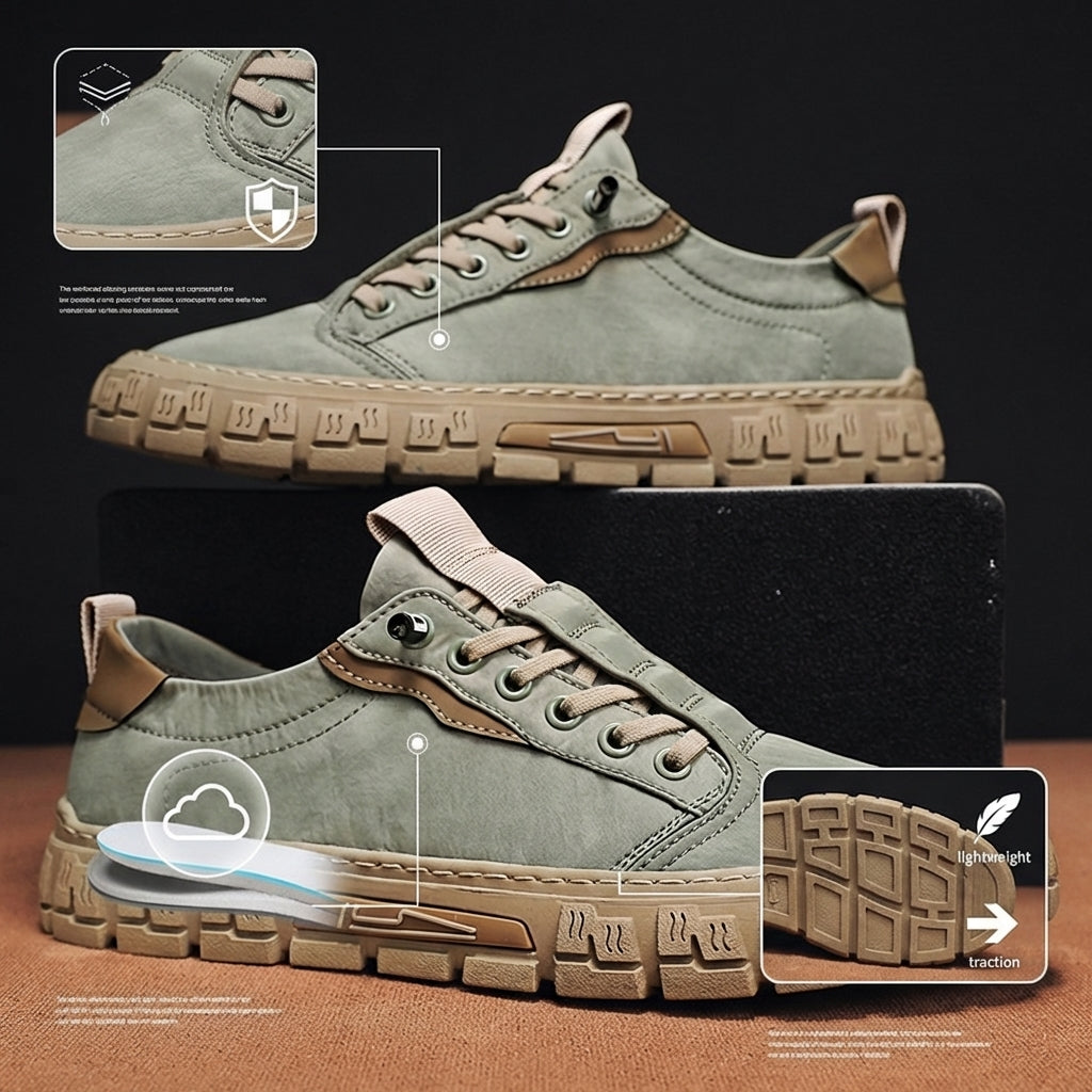 Kaedrix | Rugged Lace Up Casual Sneakers