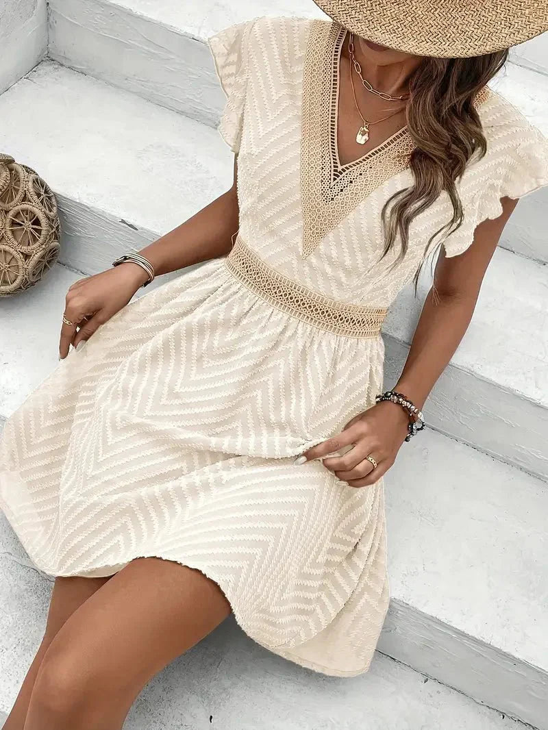 Brina | Embroidered V-Neck Summer Dress