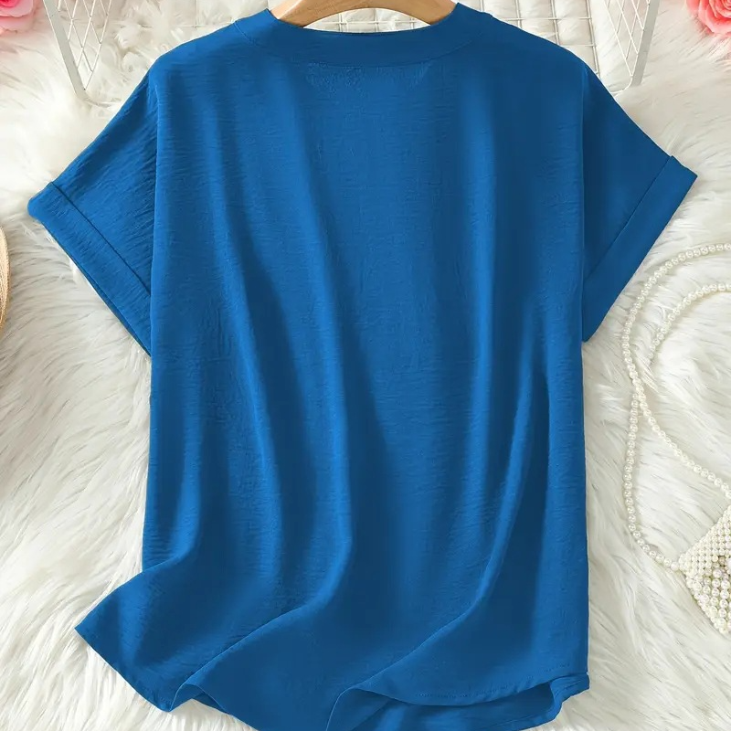 Elowyn | Relaxed V Neck Tunic Blouse