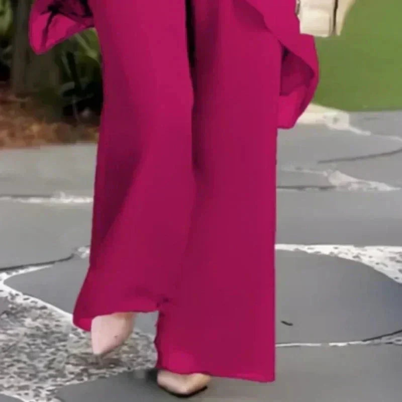 Zevarielle | Layered Chiffon Trouser Set