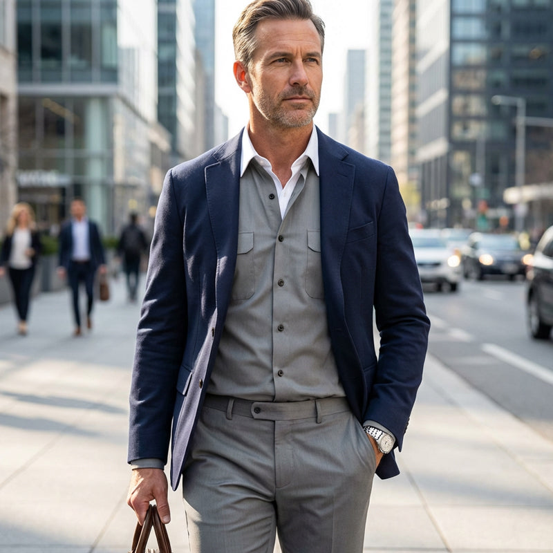 Draven | Casual Chest Pocket Button Shirt & Tailored Trouser Two-Piece Set
