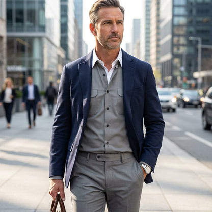 Draven | Casual Chest Pocket Button Shirt & Tailored Trouser Two-Piece Set