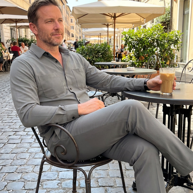 Draven | Casual Chest Pocket Button Shirt & Tailored Trouser Two-Piece Set