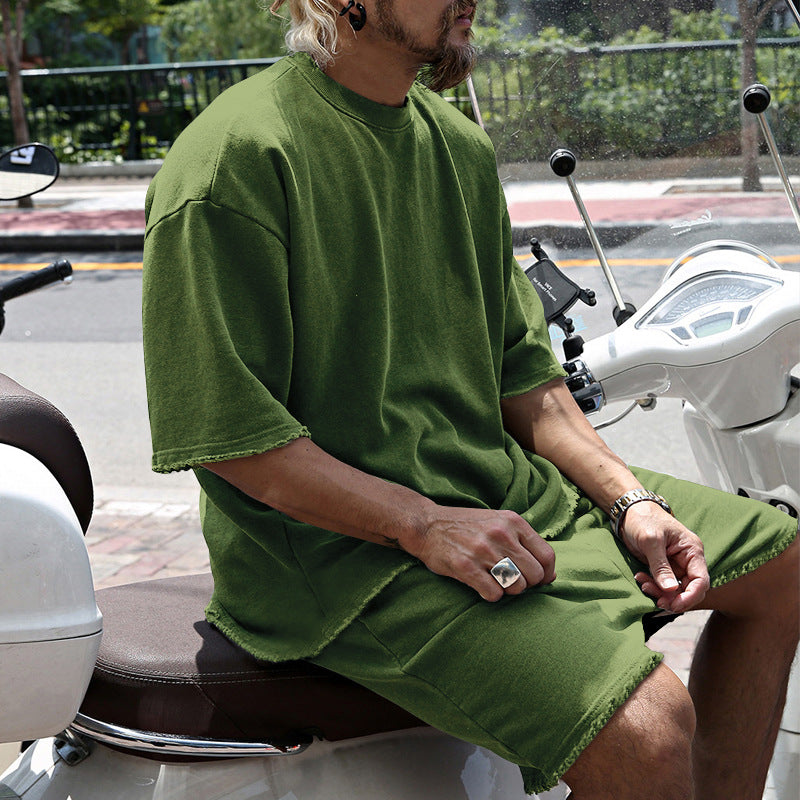 Dravique | Casual Raw Hem Two Piece Set