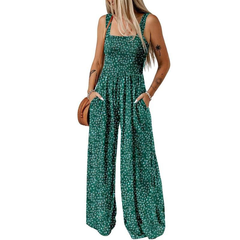 Lunavelle | Floral Wide Leg Jumpsuit