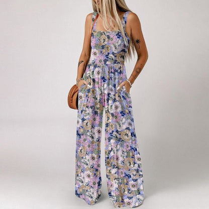 Lunavelle | Floral Wide Leg Jumpsuit