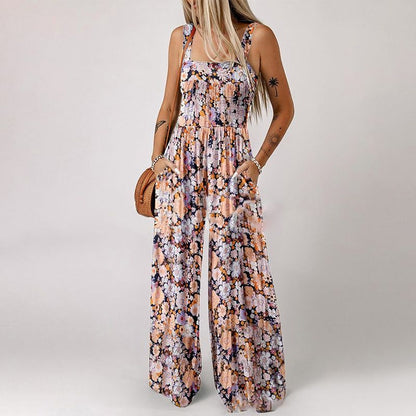 Lunavelle | Floral Wide Leg Jumpsuit