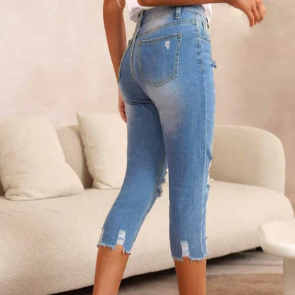 Zorellia | Distressed Skinny Capri Jeans