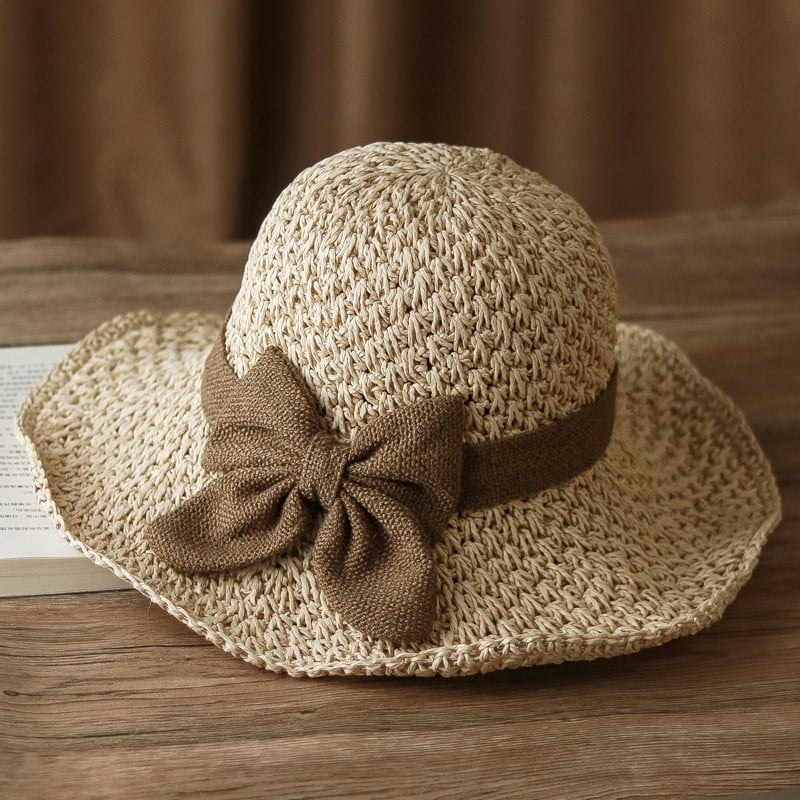 Solaria | Bow Detail Straw Sun Hat