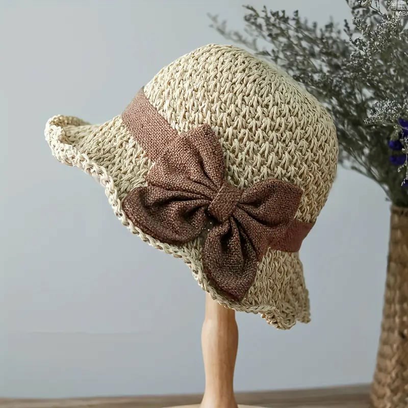 Solaria | Bow Detail Straw Sun Hat