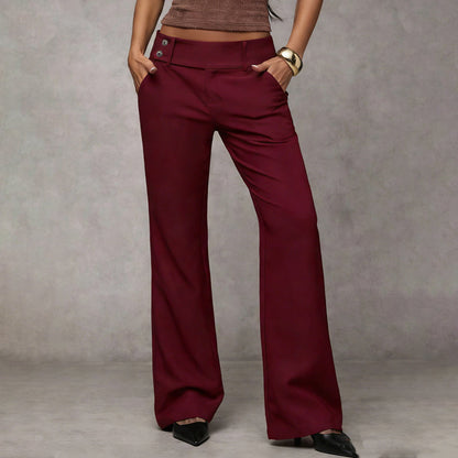 Zarelle | High Waist Straight Leg Trousers