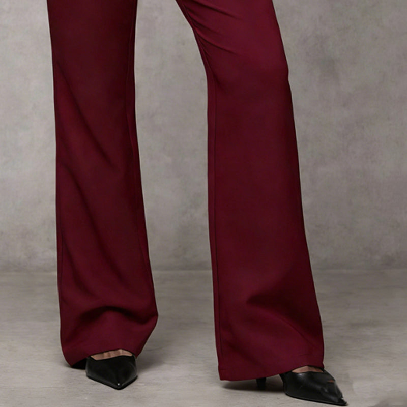 Zarelle | High Waist Straight Leg Trousers