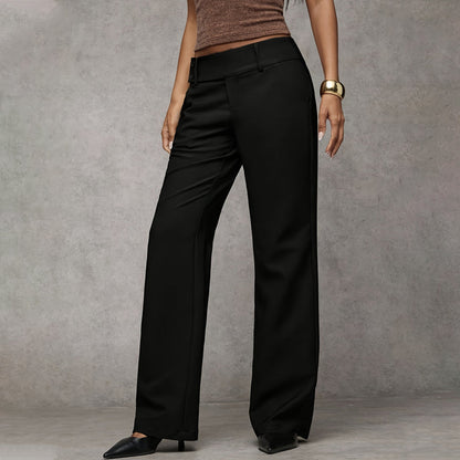 Zarelle | High Waist Straight Leg Trousers