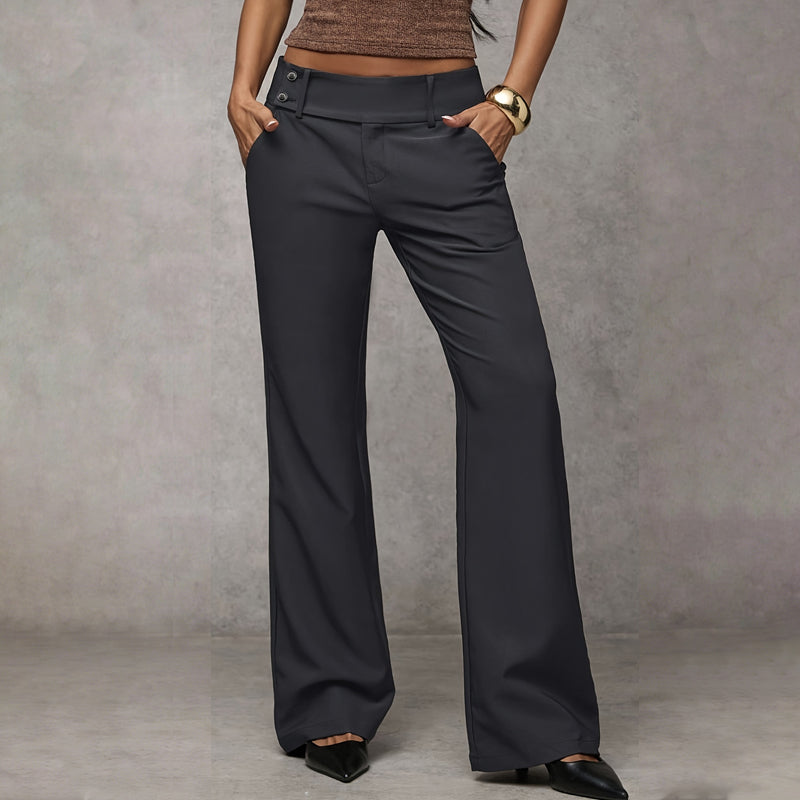 Zarelle | High Waist Straight Leg Trousers