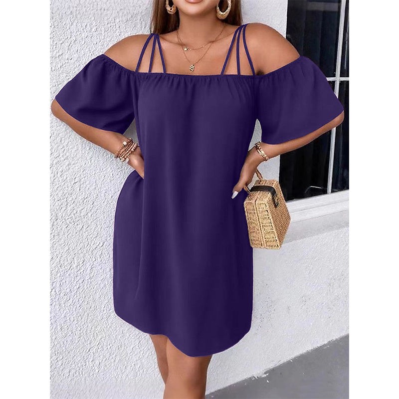 Faylinn | Off Shoulder Swing Mini Dress
