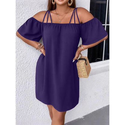 Faylinn | Off Shoulder Swing Mini Dress
