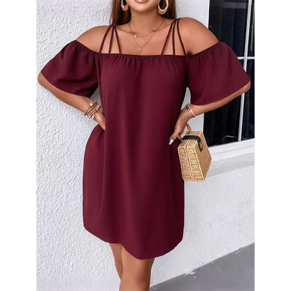 Faylinn | Off Shoulder Swing Mini Dress