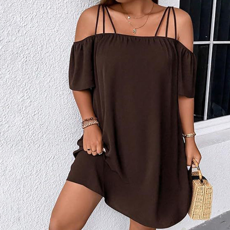 Faylinn | Off Shoulder Swing Mini Dress