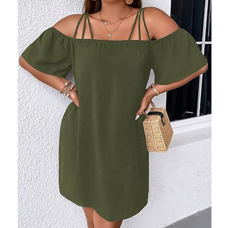 Faylinn | Off Shoulder Swing Mini Dress