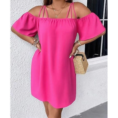 Faylinn | Off Shoulder Swing Mini Dress
