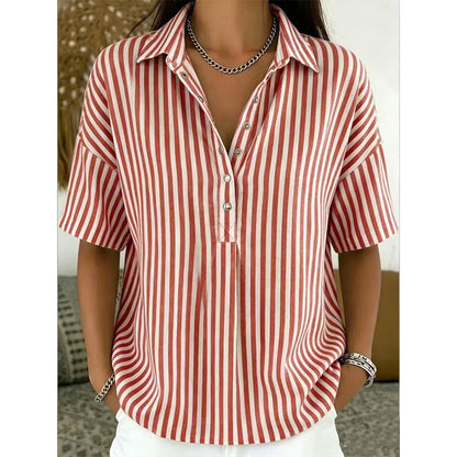 Nyra | Vertical Stripe Relaxed Blouse