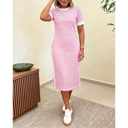 Petunia | Striped Casual Midi Dress