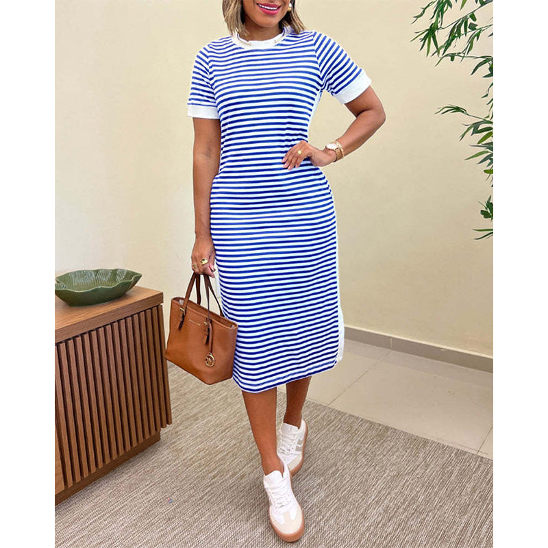 Petunia | Striped Casual Midi Dress