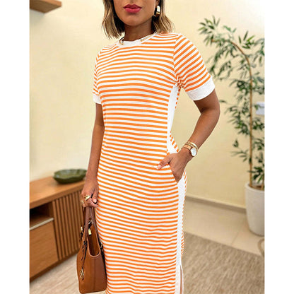Petunia | Striped Casual Midi Dress